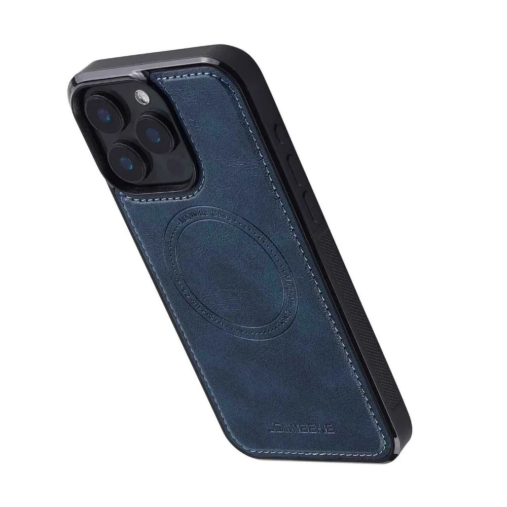 Magnetische Leder-Handyhülle für iPhone 18 17 17e Air 16e 16 15 13 12 11 Pro Max XS Plus Mini Stoßfeste Mag-Safe Weiche Rückseite – Detail 33