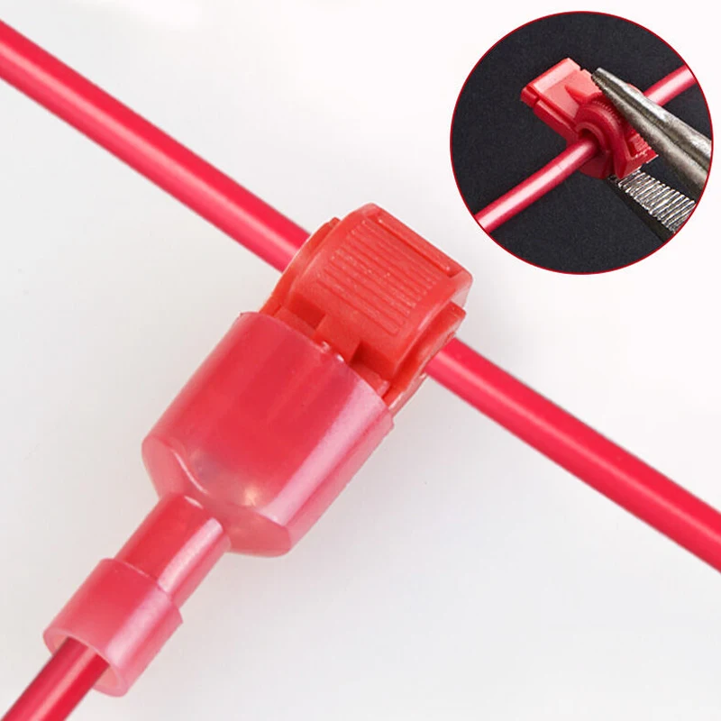 20pcs Insert Quick Snap Splice Wire Terminals Buckle Snap Splice Lock T-Tap Male Insulated Electrical Wire Cable Connectors