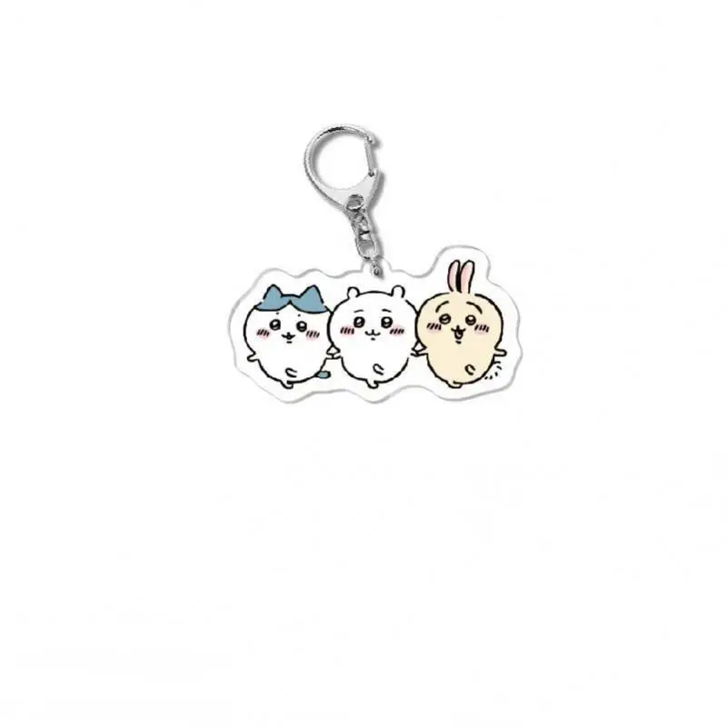 Kawaii Anime Cartoon Self-Deprecating Bear Chiikawa Hachiware Usagi Acrylic Keychain Pendant Creative Jewelry Gift