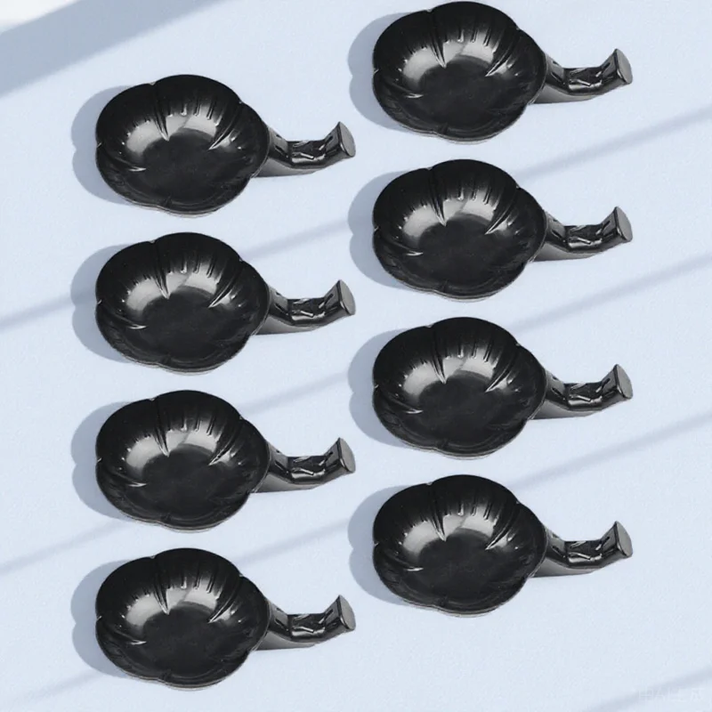 

12Pcs Calligraphy Ink Dish Blossom Design Wear Resistant Ink Tray for Study Room Living Room Atelier Use