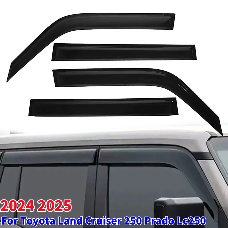 

4Pcs/set Car Window Rain Cover Weather Side Window Deflectors For Toyota Land Cruiser 250 Prado Lc250 2024 2025