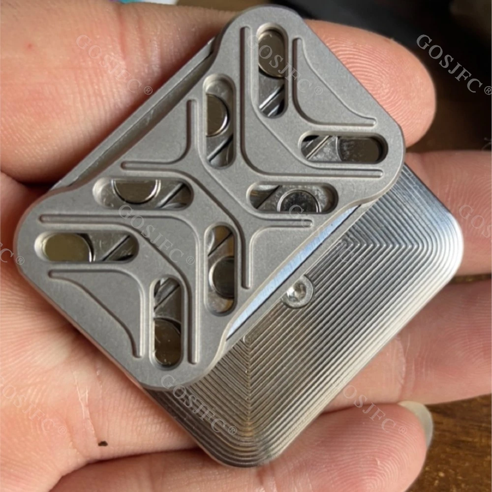 CaiNiao EDC MOD Ilimitado empurrando slider alívio do estresse brinquedo brinquedos para adultos titânio de aço inoxidável