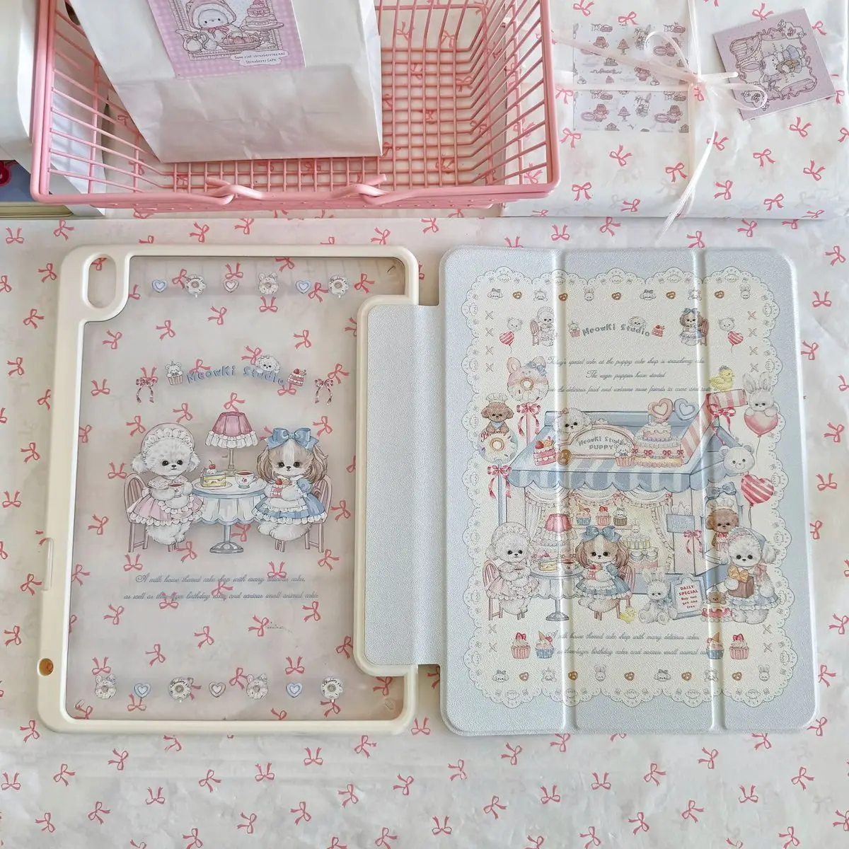 

Dessert Shop Sweet Girl 3Foid iPad Case For iPad Pro 12.9in Air7 10th 11th M4/5 iPad Pro 11 13in 2025 Anti-fall Protected Cover