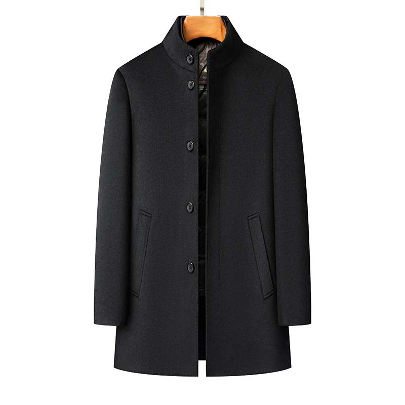 men's business Single breasted casual jacket with detachable inner 2026 winter men liner down coat casual down jacket for male
