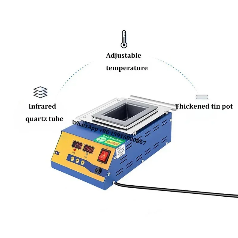 Stainless Steel With Titanium Plating Adjustable Temperature Lead free Soldering Pot for Welding and Soldering