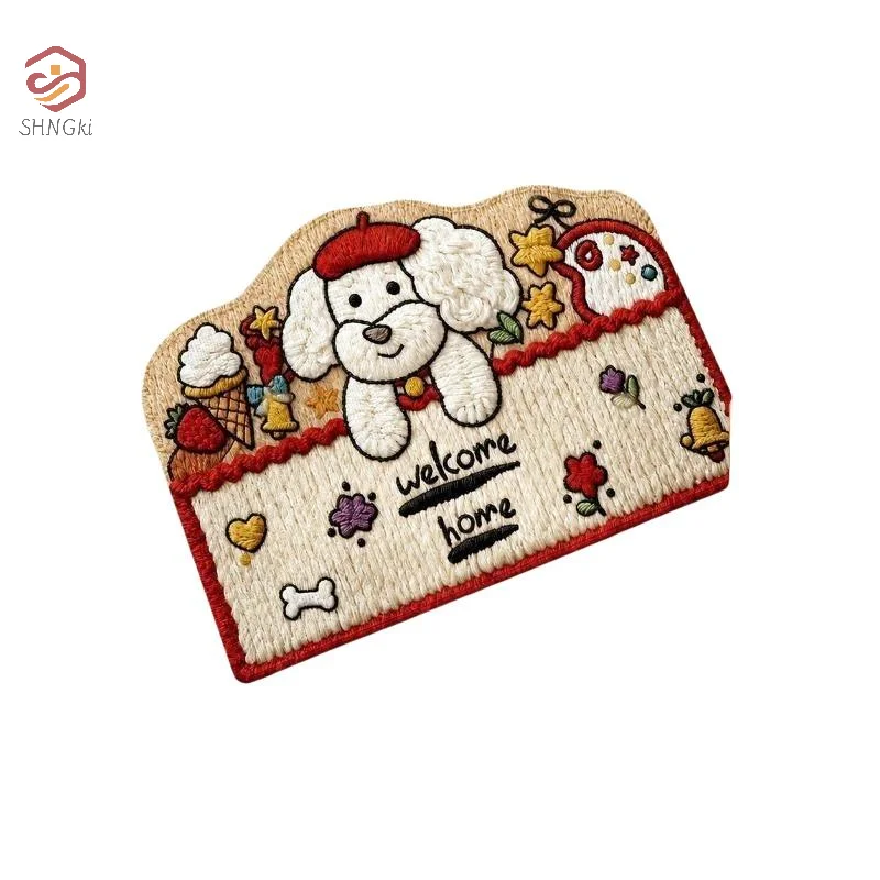 Diatom Mud Floor Mat Cute Cartoon Dog Pattern Super Absorbent Non Slip Wear Resistant For Bathroom Entryway Home Decor