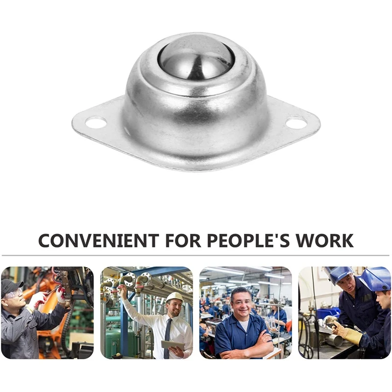 Bola de transferencia montada en brida, tornillo de acero, rodamiento de bolas redondo, rueda de rotación Universal para muebles de transmisión