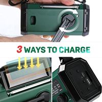 Solar Power Emergency Hand Crank Radio AM FM NOAA Weather Radio, SOS, 3 Modes LED Torch,Reading Lamp DY