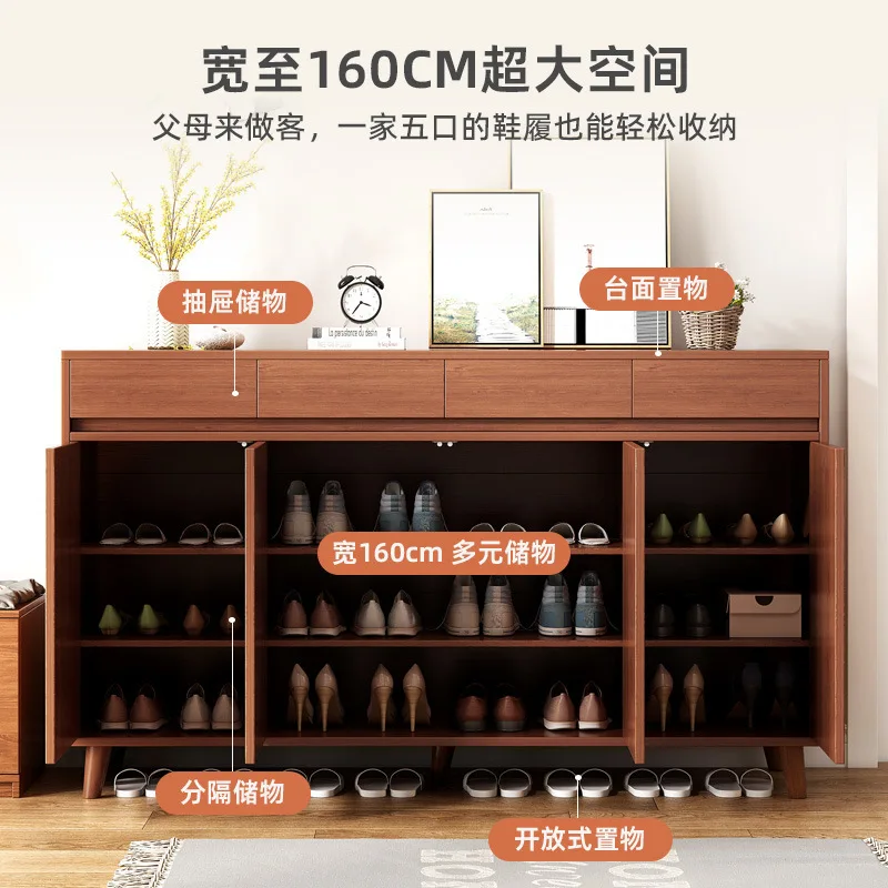 Shoe cabinet for household multi-layer large-capacity storage board integrated cabinet, simple shoe rack for entryway entrance