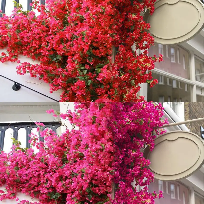 Artificial Bougainvillea Bouquet Flowers For Home Centerpieces Garden Party Indoor Outdoor Spring Summer Decoration, Party Decor