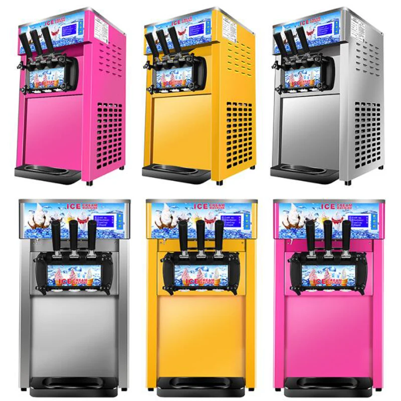 Ice Cream Machine Commercial Soft Ice Cream Makers Desktop Sundae Ice Cream Production Machine