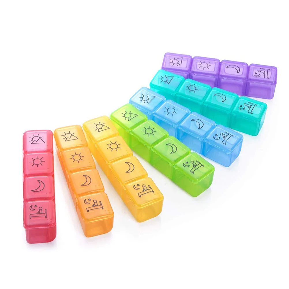 

Дорожный органайзер для таблеток, портативный ежедневный футляр, коробки для хранения медицинских мешков для лекарств