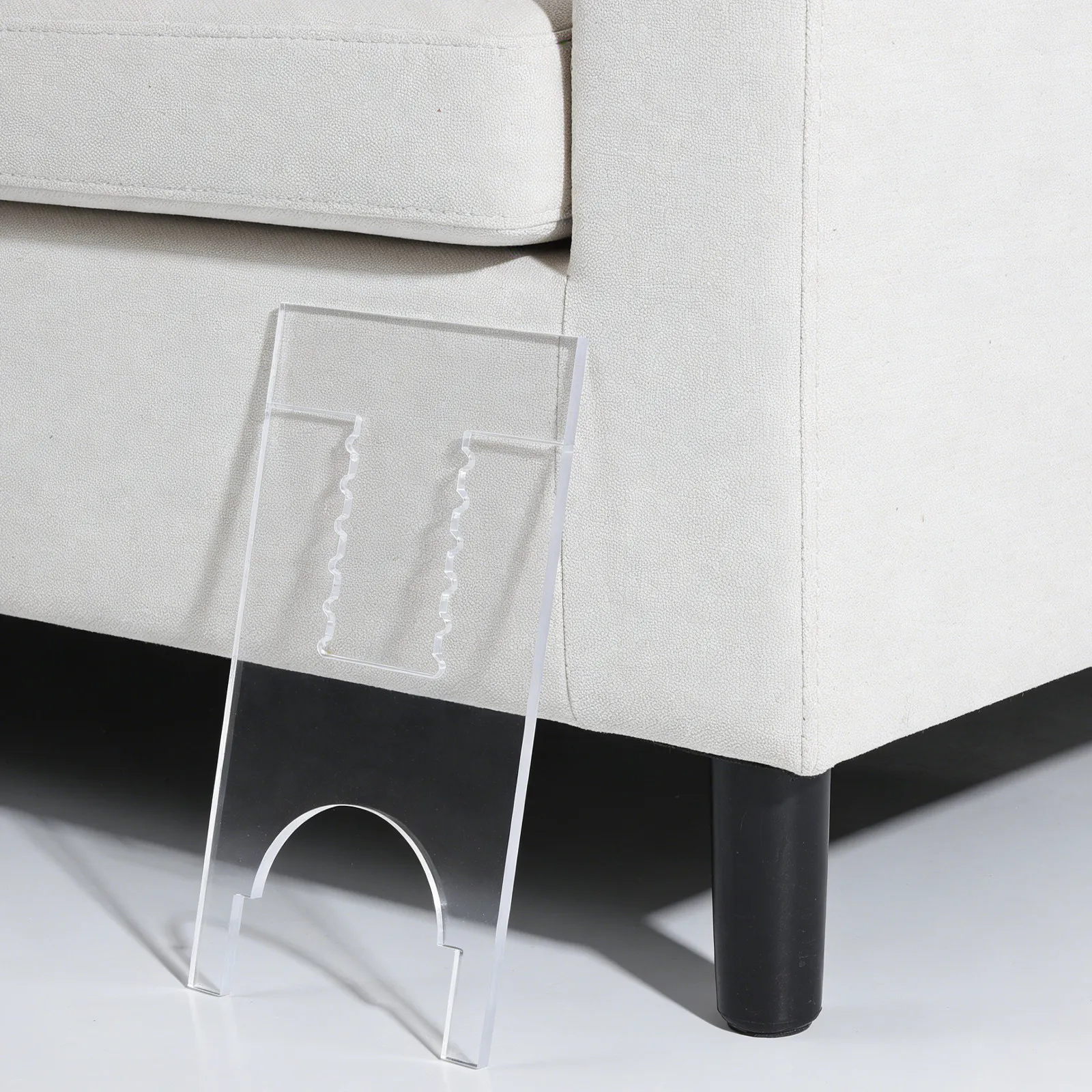 2Sets Transparent Acrylic Couch Stopper Sofa Spacer Blocker for Walls Furniture Safety Gap Filler Bed Headboard Slide Prevention