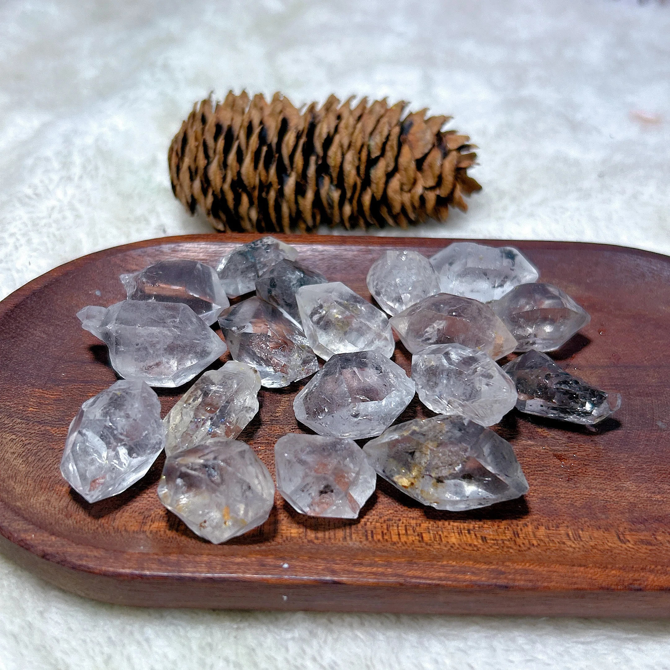 Natural Crystal Herkimer Diamond Specimen Raw Gemstones High Quality Healing Reiki Home Decorations Mineral Energy Gift