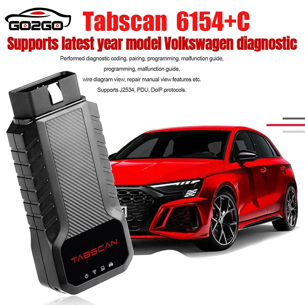 

2024 Eucleia Tabscan 6154C for VW OBD2 Diagnostic Tool Support ECU Coding J2534 PDU DOIP Protocols Replace of SVCI 6154A