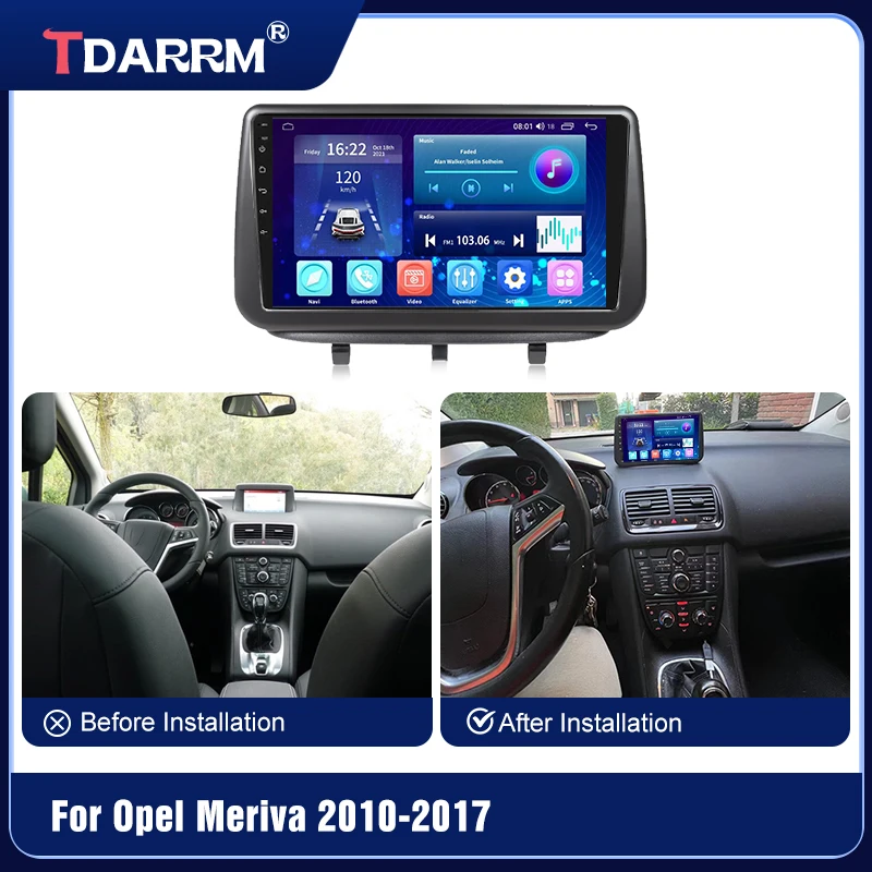 For Opel Meriva 2010 2011 2012 2013 2014 2015 2016 2017 Car Radio Screen Frame Multimedia Video Player Cable Frame And Canbus