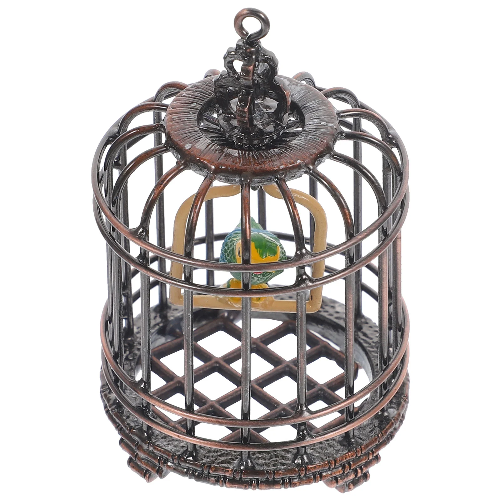 Simulated Bird Cage Tiny House Decorative Miniature Birdcage Model Homes Small Simulation Toy Room Accessory