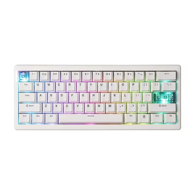 Cidoo-Qk61 v2メカニカルキーボード、ワイヤレス、Bluetooth、ホットスワップ、ガスケットのカスタマイズ、オフィス、ゲーム、qmk、3モード