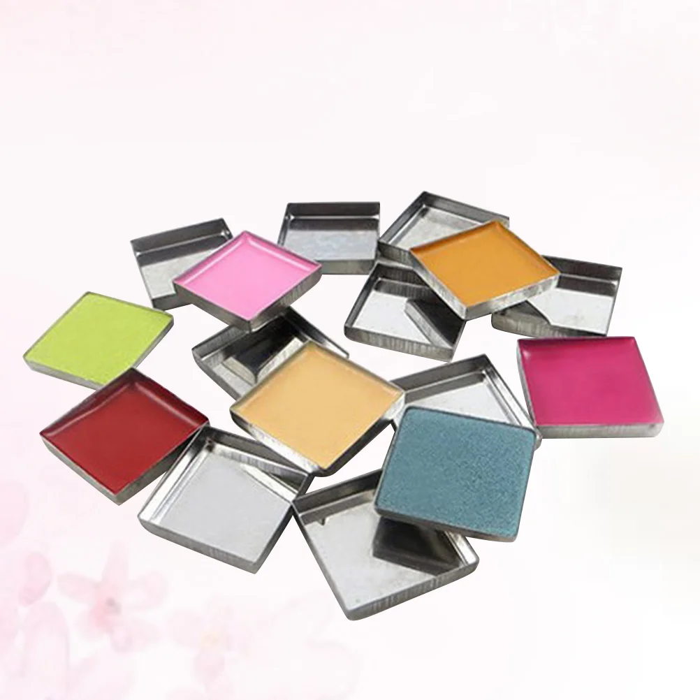 56PCS Empty Metal Pans Eyeshadow Blusher Pressed Powder Makeup Storage Cosmetics Magnetic Pans for 26mm Magnetic for