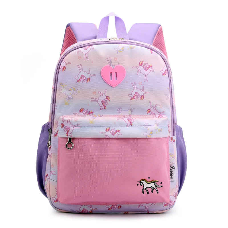 Mochilas Estudante 2023 Novo 1 ° Para 3 ° Grau Moda Tendência Cartoon Imprimir Dinosaur Boy Load Reduction Bags Girl Unicorn Travel Bag