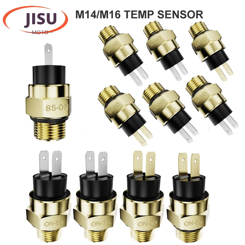 M14/M16 Motorrad Elektrische Kühler Kühlmittel Fan Wasser Temperatur Thermostat Schalter Temp Sensor Für 125 150 200 250 300 400 450