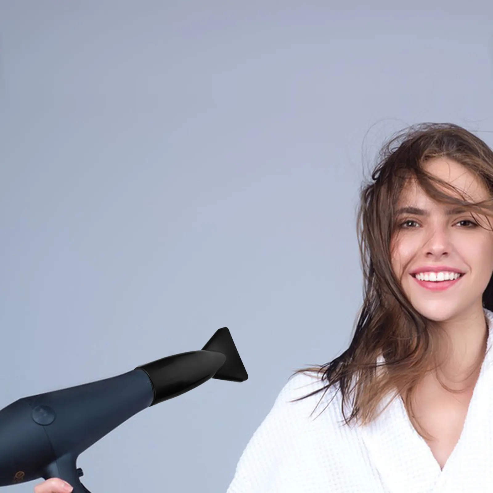 3Pcs Black Hair Dryer Nozzle Universal Diffuser Attachment for Blow Dryer High Durability Lightweight Design Prevents Hair