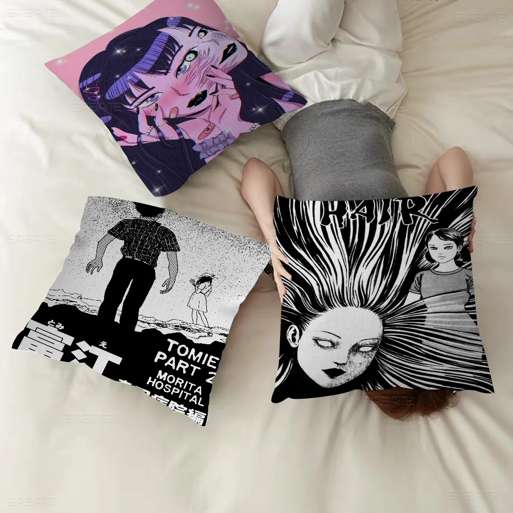 Horror Anime T-Tomie J-Junji Ito Personalized Pillow Cover Kids Bedroom Wild Party Decor Pillowcase Kid Birthday Shower Gift