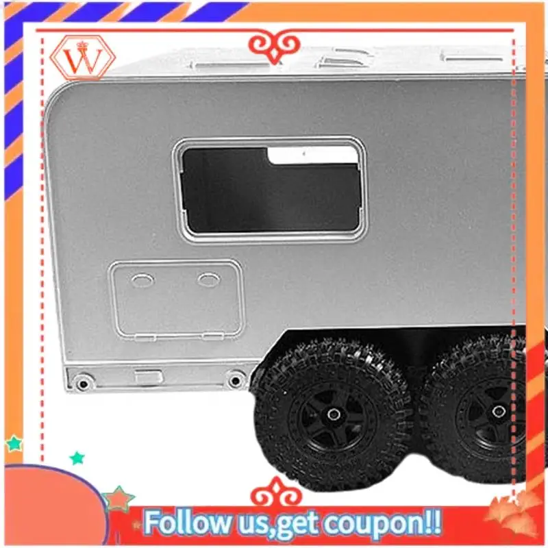 

Durable Simulation RV Trailer Recreational Vehicle Model For 1/16 1/18 RC Crawler TRX4M Upgrade Part