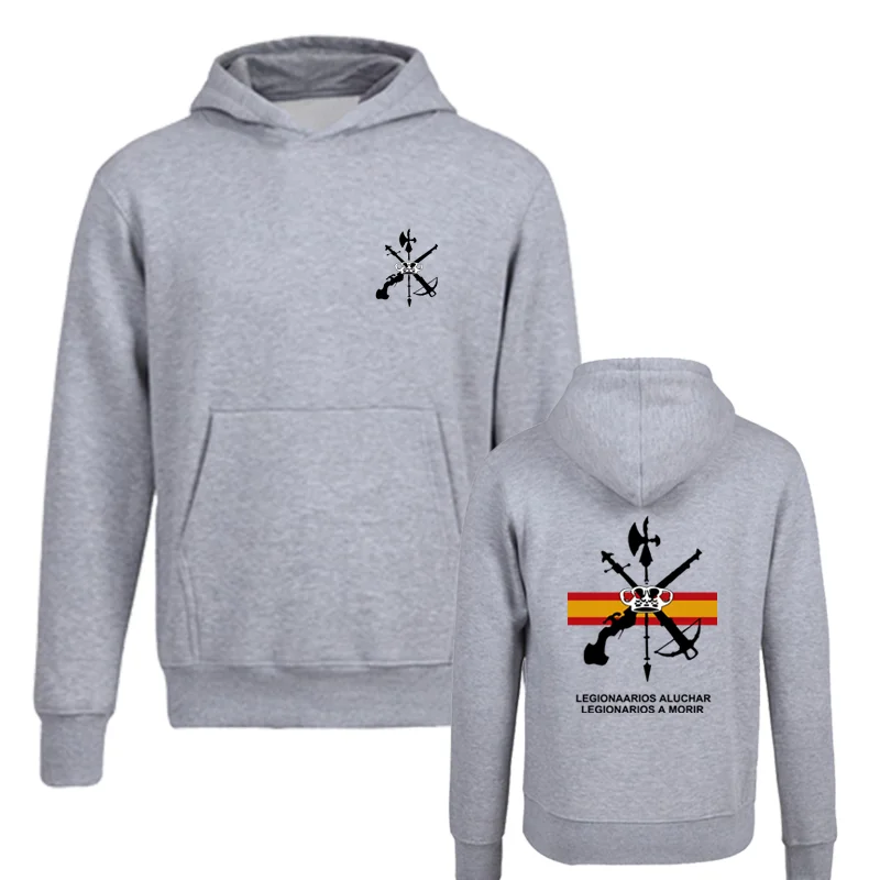 Legion Fight Legion Die Legion Espanola Spanish Foreign Legion Emblem Hoodie Men Pullover Sweatshirts Unisex Sweater