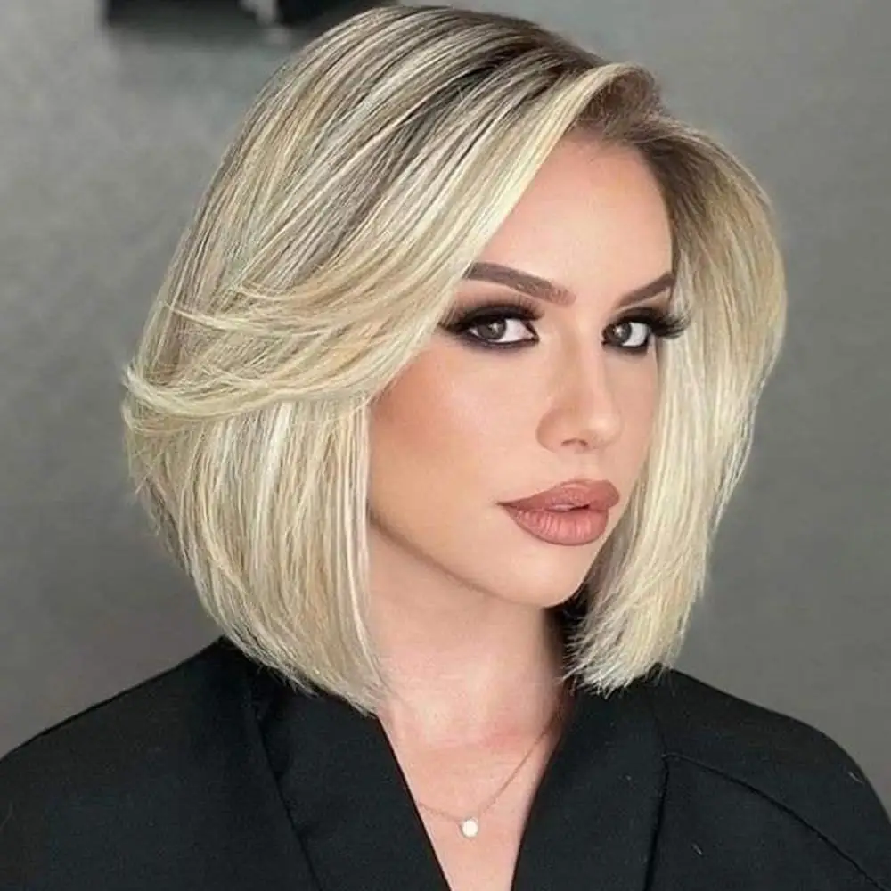 

Парик Джесси: короткий светлый парик-балаяж с многослойной стрижкой, 13x4, с кружевной передней частью, из натуральных волос, тип боб.