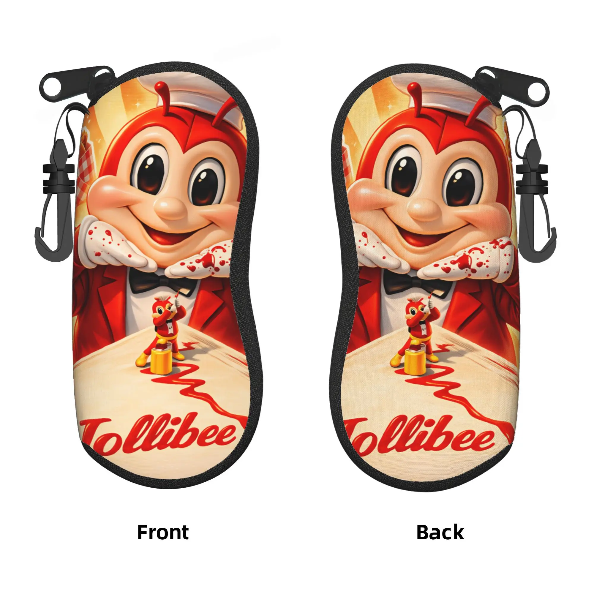 J-JOLLIBEED PEEKING Brillenetui, tragbare Sonnenbrillentasche, Unisex, praktische Brillenetuis, niedliches Brillenzubehör
