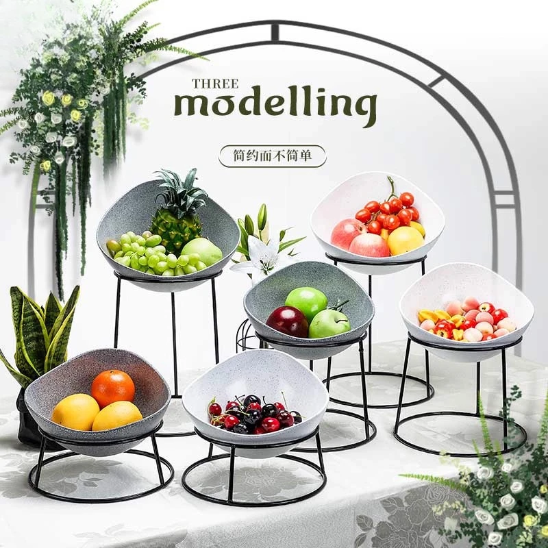 Hochwertiges Set aus Obsttablett und Salatschüsseln, eleganter 3-stufiger Etagere-Ausstellungsständer für Party, Hochzeit, Buffetgeschirr