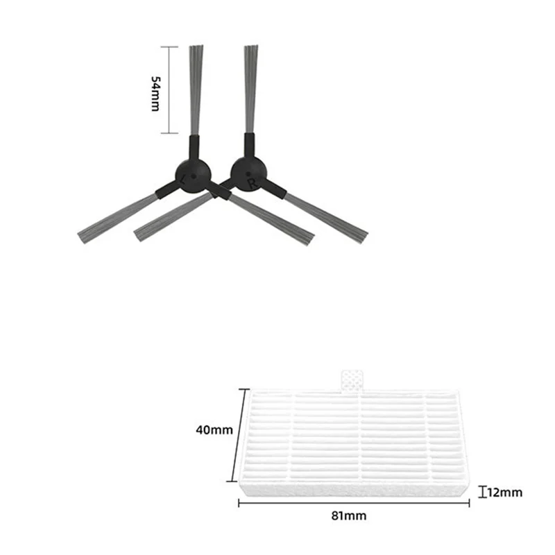 B58B-Replacement Accessories For MAMNV BR150/BR151, For ZCWA BR150/BR151, For MANVINS G20 Robot Vacuum Cleaner