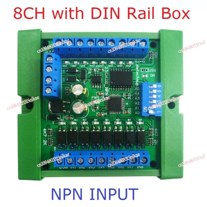 Multi-function RS485 remote I/O module PLC DI-DO expansion board DIN rail