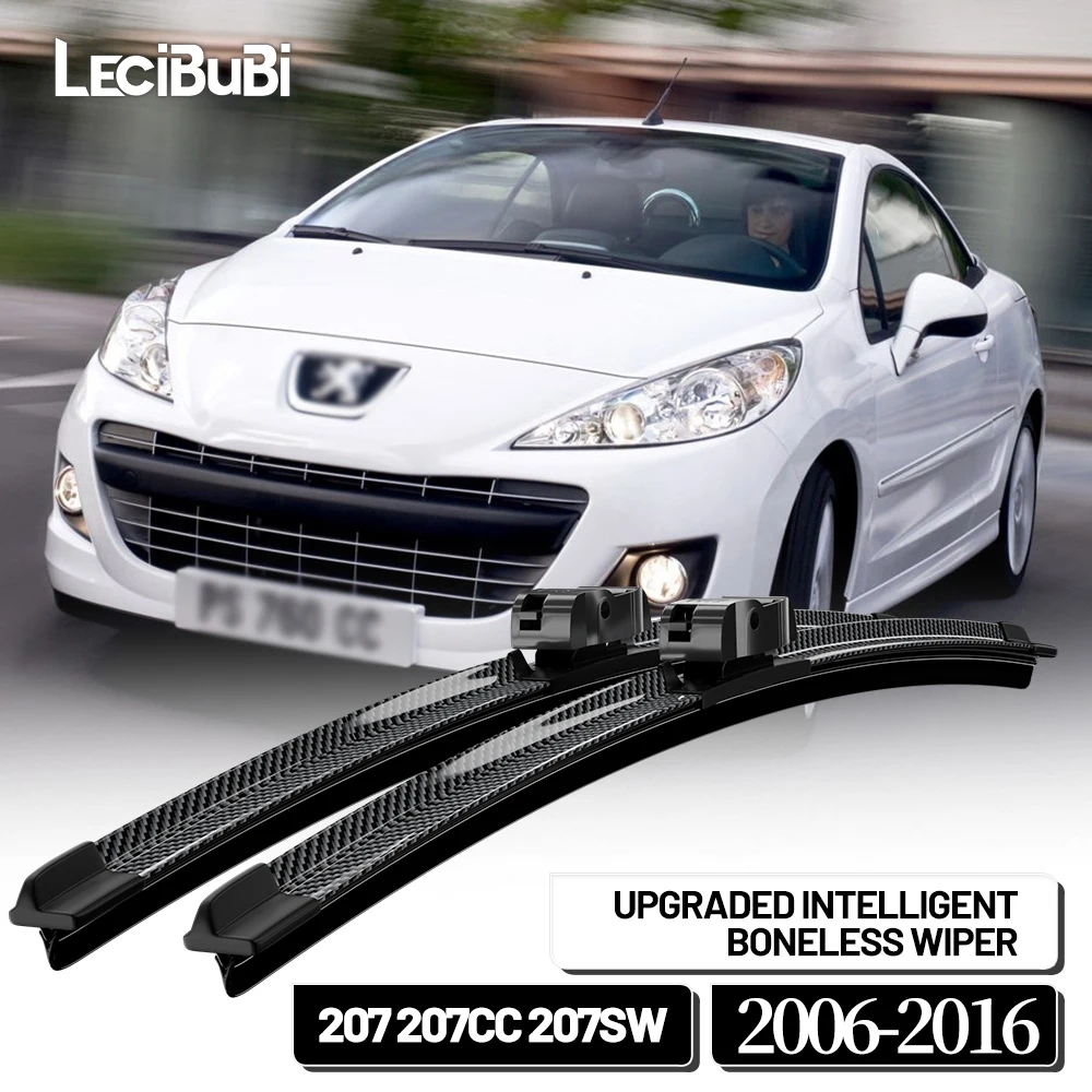 Für Peugeot 207 207CC 207SW 2006-2016 2011 2012 2013 2014 2015 2 stücke Frontscheibe Wischer Klingen scheibenwischer Carbon Faser