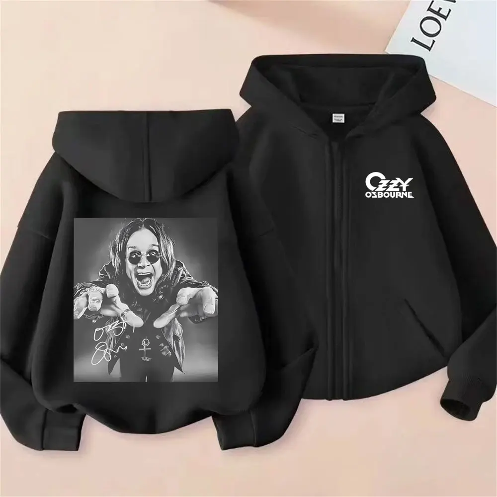 

Heavy Metal Rock Band Black Sabbath Zipper Hoodie Ozzy Osbourne Merch Zip Up Jacket Men Women Casual Oversized Zip Up Sweatshirt