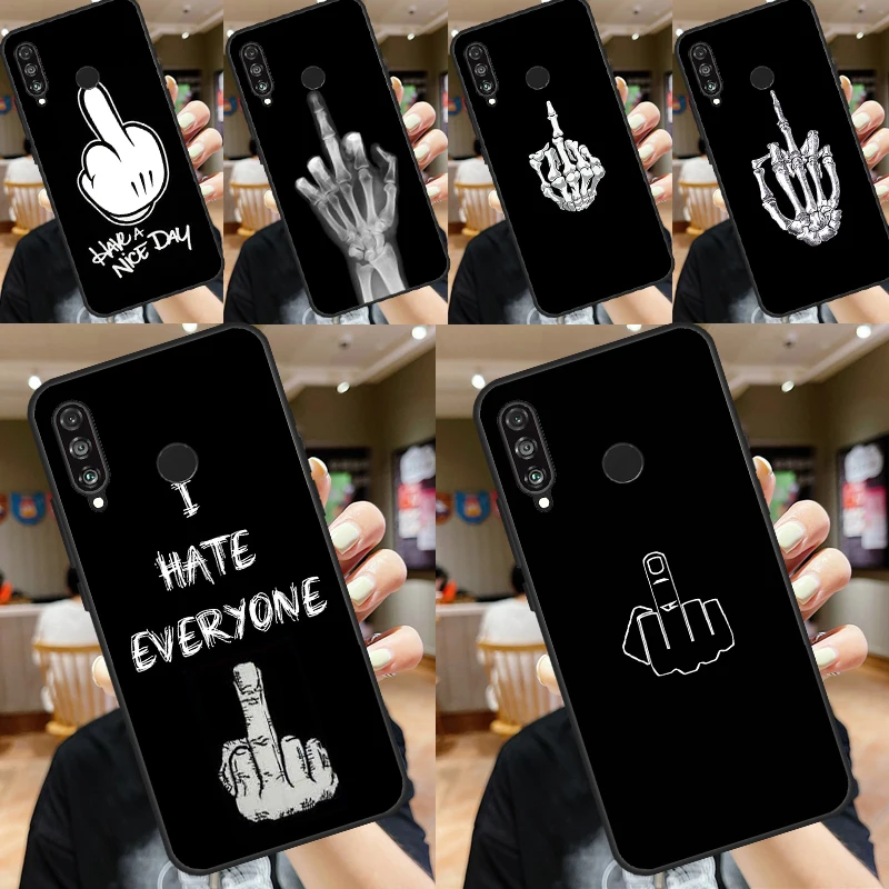 Middle Finger For Huawei Nova 3i 7i 8i 11i Y60 Y70 Y90 Y61 Y91 Nova 11 9 10 SE P30 Pro P20 P40 Lite Case