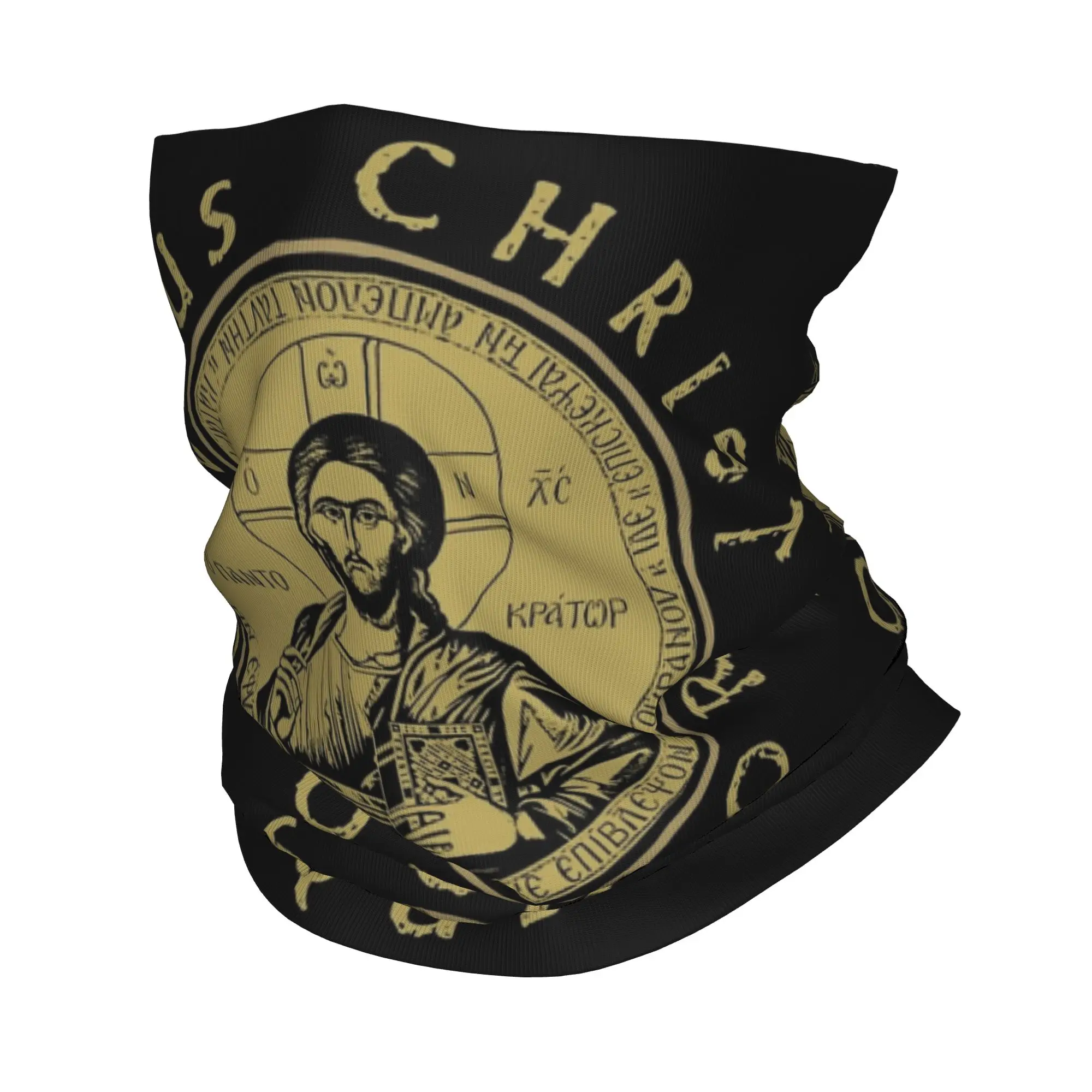 Jesus Christ Orthodox Bandana Neck Cover Printed  Mask Scarf Multi-use Balaclava Outdoor Sports Unisex Adult All Season