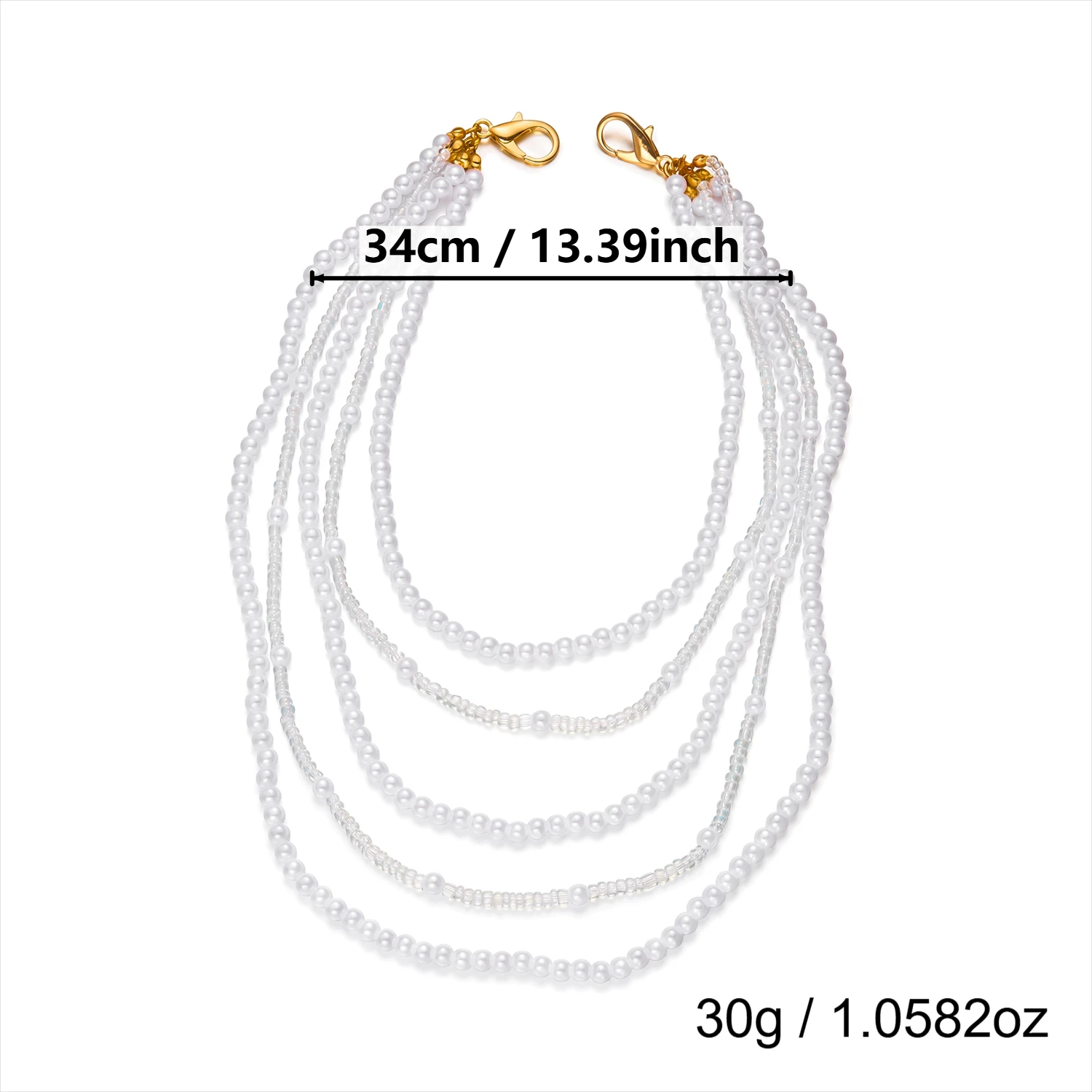 2026 Braut-Quasten-Imitationsperlen-Schulterkette für Damen, minimalistische mehrlagige Perlenkette, Choker, Hochzeitsschmuck – Detail 9