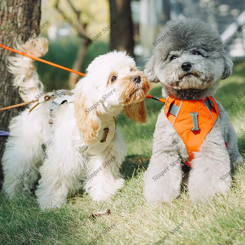

Жилет для собак с поворотным ремнем безопасности и ремнем для хранения Регулируемый ремень Светоотражающая полоса 360° Мягкая ручка