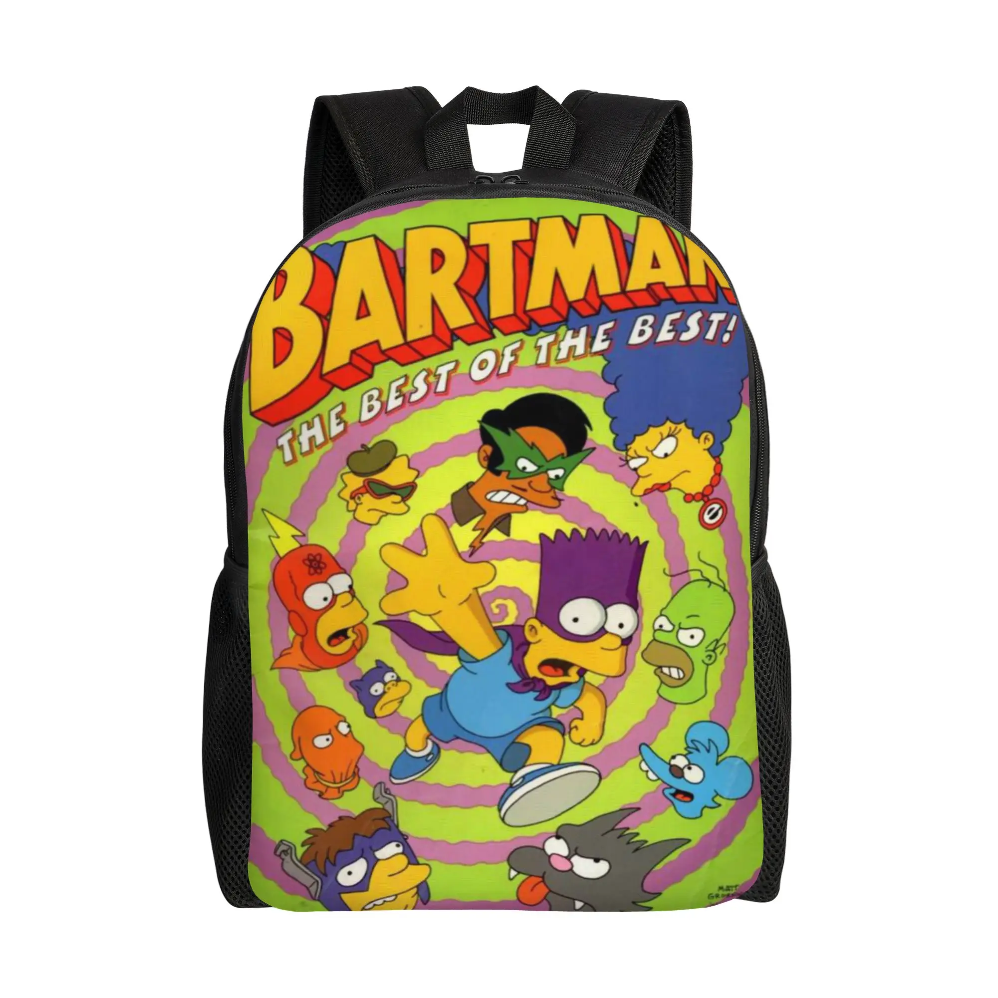 

Back to school season Yellow Anime Characters Rucksack The Simpsons Students Kawaii Backpack