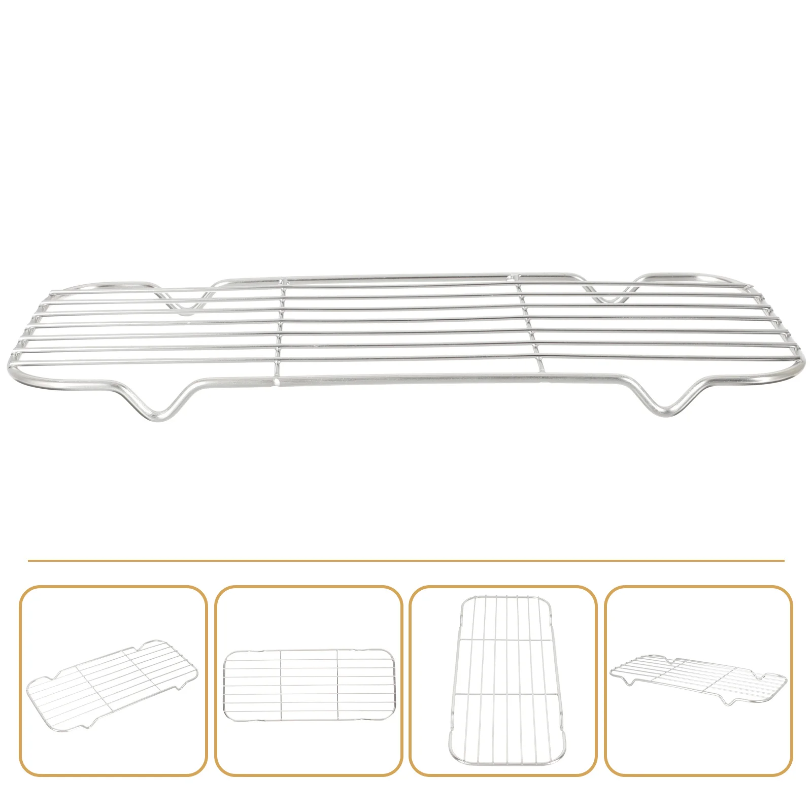 

Stainless Steel Oil Drain Rack Baking Cooling Rack For Kitchen Barbecue Roasting Frying Food Mesh Draining Holder