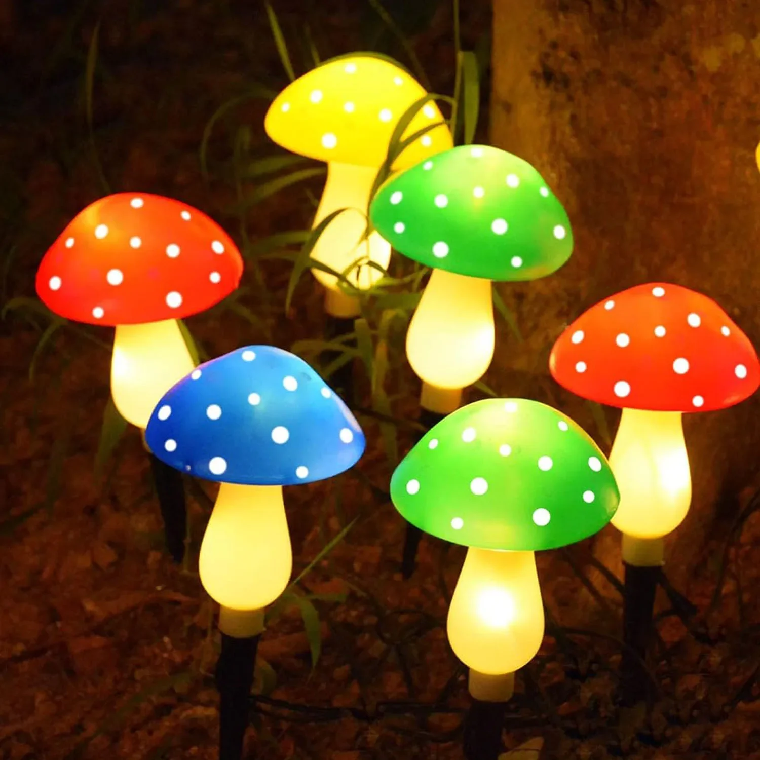 Waterproof Solar Mushroom String Lights - 8-Mode LED Fairy Lights for Christmas Wedding & Outdoor Party Decor
