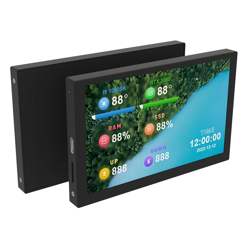 Detaliczny 5-calowy monitor komputerowy do obudowy Mini ITX IPS Ekran dodatkowy CPU GPU RAM Monitorowanie dysku twardego Wyświetlacz USB AIDA64