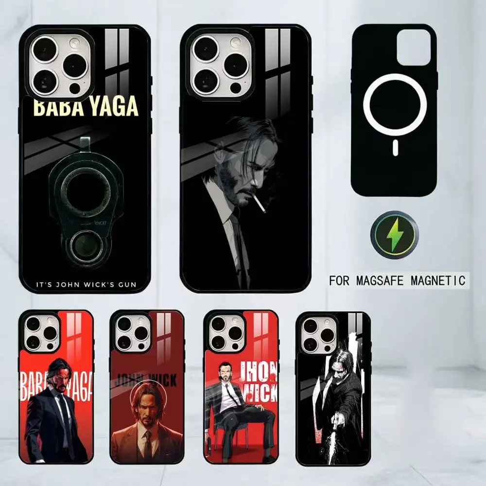 

Film J-John W-Wick B-Bab Phone Case For iPhone17,16,15,14,13,12,11 Plus,Pro Magnetic For Magsafe Wireless Charging