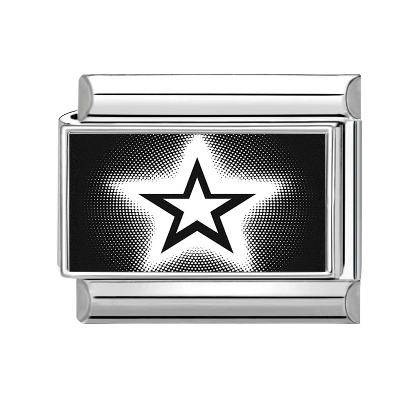 Großhandel Schwarze Katze Hund Lila Herz Zirkon Kirsche Stern Italienischer Charm-Anhänger Passend für 9mm Edelstahl-Armband DIY-Geschenk – Detail 8