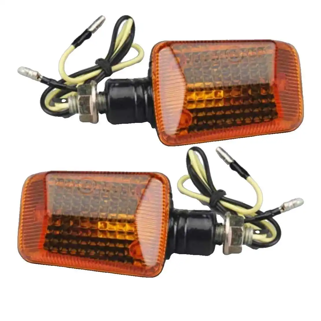 DWCX 2Pcs Amber LED Turn Signal Indicator Amber Light Daytime Running Lamp for Motorcycle Bike