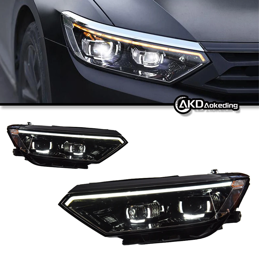 Auto Part Headlights For VW Passat B8 2016-2022 EUR B8.5 Styling LED Daytime Lights Dual Projector Car Accesorios Facelift