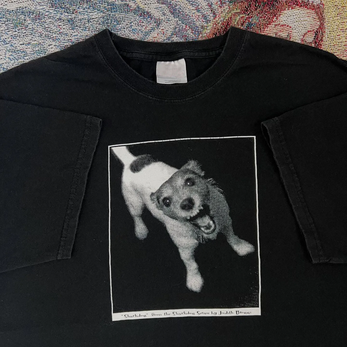 Healing Vintage Film Dog Short Sleeve T-Shirt Black Lazy Style Cotton round Neck Men's Women's Summer Fashion Casual Tee