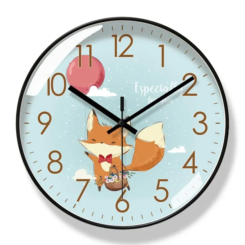 2024 New 10/12/14 Inch Cute Cartoon balloon Wall Clock Living Room Fashion Home Decor Modern Silent Sweeping Second Quartz Clock